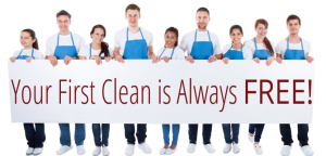 Your First Clean is Always Free Banner