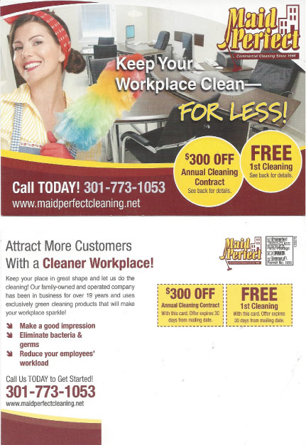 Maid Perfect Commercial Cleaning Flyer - Mailer